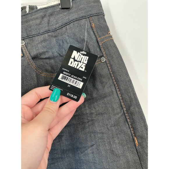 Men's Nine Days Straight Leg Dark Wash Jeans Size: 31 NWT - Picture 3 of 4